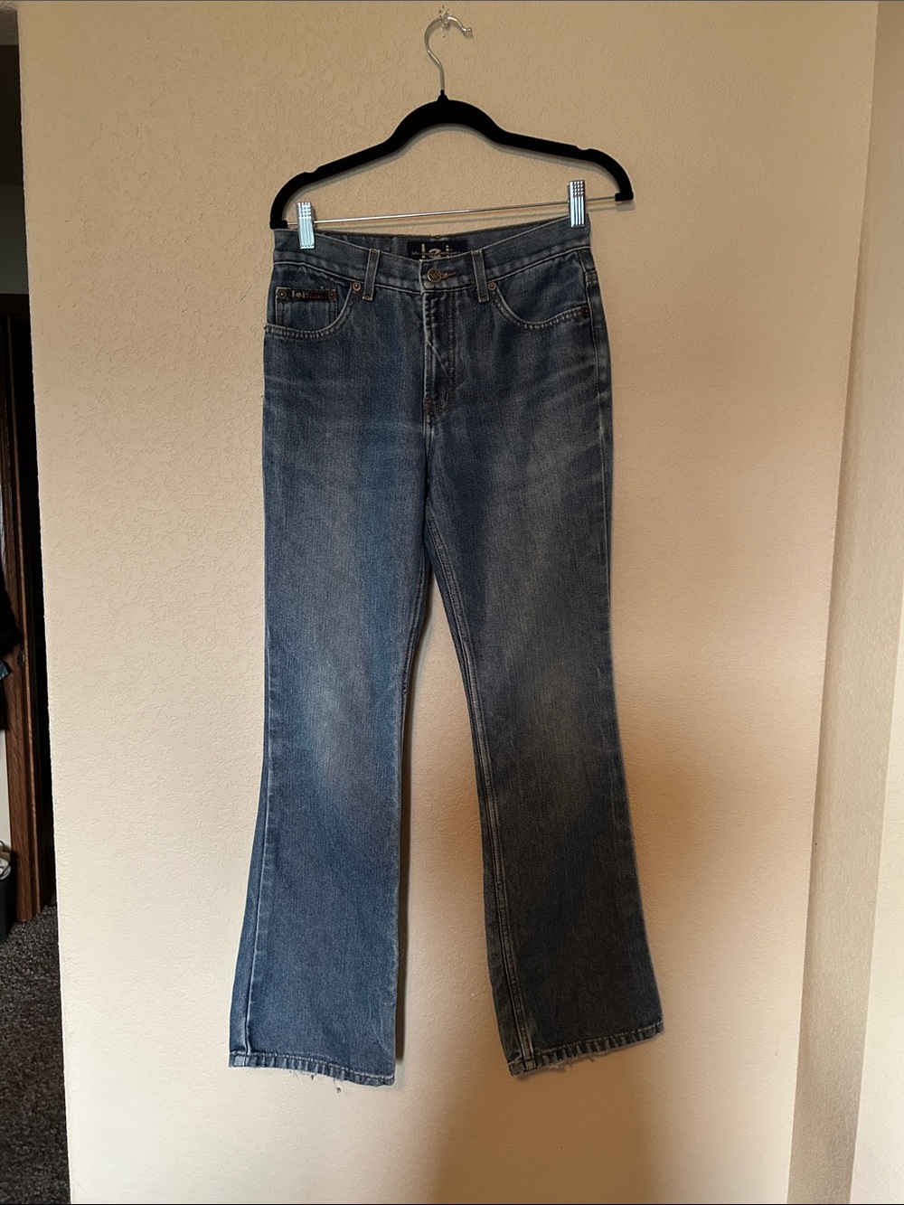 Vintage Y2K LEI Flare Jeans Low Rise Bootcut Blue Denim Size 5